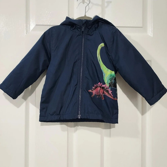 Carter's Baby Boy Dino Print Design Mid-weight Jacket in Size 24 Months - Picture 1 of 10